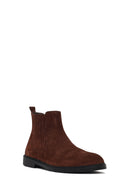 Men's Brown Suede Leather Chelsea Boot | Derimod Men's Brown Suede Leather Chelsea Boot | Derimod