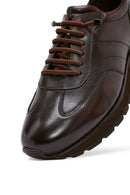 Erkek Kahverengi Bağcıklı Deri Casual Sneaker | Derimod Erkek Kahverengi Bağcıklı Deri Casual Sneaker | Derimod