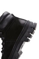 Men's Black Nubuck Leather Zippered Boots | Derimod Men's Black Nubuck Leather Zippered Boots | Derimod