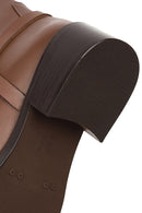 Women's Brown Buckled Leather Boot | Derimod Women's Brown Buckled Leather Boot | Derimod