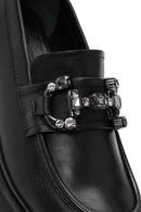Kadın Siyah Tokalı Deri Maskülen Loafer | Derimod Kadın Siyah Tokalı Deri Maskülen Loafer | Derimod