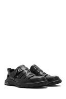 Men's Black Leather Casual Sandals | Derimod Men's Black Leather Casual Sandals | Derimod