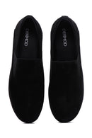 Kadın Siyah Deri Comfort Dolgu Topuklu Loafer | Derimod Kadın Siyah Deri Comfort Dolgu Topuklu Loafer | Derimod