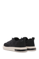 Erkek Siyah Bağcıklı Desenli Kumaş Sneaker | Derimod Erkek Siyah Bağcıklı Desenli Kumaş Sneaker | Derimod