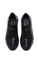 Erkek Siyah Deri Casual Sneaker | Derimod Erkek Siyah Deri Casual Sneaker | Derimod
