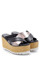 Women's Wedge Heel Slippers | Derimod Women's Wedge Heel Slippers | Derimod