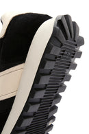 Erkek Siyah Süet Deri Detaylı Sneaker | Derimod Erkek Siyah Süet Deri Detaylı Sneaker | Derimod