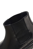 Men's Black Thick-Soled Leather Chelsea Boot | Derimod Men's Black Thick-Soled Leather Chelsea Boot | Derimod