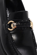 Kadın Siyah Deri Rugan Maskülen Loafer | Derimod Kadın Siyah Deri Rugan Maskülen Loafer | Derimod