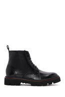 Men's Black Leather Zippered Casual Boots | Derimod Men's Black Leather Zippered Casual Boots | Derimod