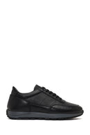 Men's Black Lace-Up Leather Casual Sneaker | Derimod Men's Black Lace-Up Leather Casual Sneaker | Derimod
