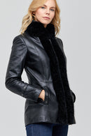 Byblos Women's Leather Jacket | Derimod Byblos Women's Leather Jacket | Derimod