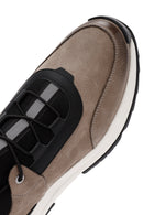 Men's Mink Lace-Up Nubuck Leather Casual Sneaker | Derimod Men's Mink Lace-Up Nubuck Leather Casual Sneaker | Derimod