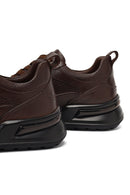 Men's Brown Lace-Up Thick-Soled Leather Casual Sneaker | Derimod Men's Brown Lace-Up Thick-Soled Leather Casual Sneaker | Derimod