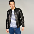 Alves Men's Leather Jacket | Derimod Alves Men's Leather Jacket | Derimod