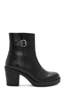 Women's Black Thick Heel Zipper Boots | Derimod Women's Black Thick Heel Zipper Boots | Derimod
