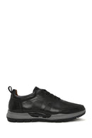 Erkek Siyah Bağcıklı Deri Casual Sneaker | Derimod Erkek Siyah Bağcıklı Deri Casual Sneaker | Derimod