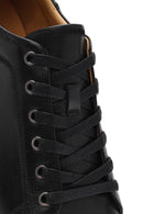 Men's Black Lace-up Leather Sneaker | Derimod Men's Black Lace-up Leather Sneaker | Derimod