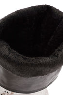 Women's Black Zippered Leather Boots | Derimod Women's Black Zippered Leather Boots | Derimod
