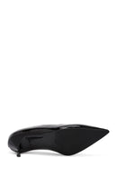 Women's Black Thin Heeled Leather Stiletto | Derimod Women's Black Thin Heeled Leather Stiletto | Derimod