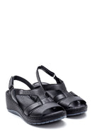 Women's Comfort Wedge Heel Leather Sandals | Derimod Women's Comfort Wedge Heel Leather Sandals | Derimod