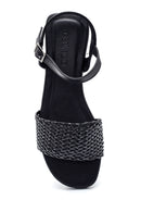 Women's Knitted Detailed Casual Sandals | Derimod Women's Knitted Detailed Casual Sandals | Derimod