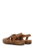 Kadın Taba Deri Comfort Sandalet | Derimod Kadın Taba Deri Comfort Sandalet | Derimod