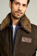 Falcon Men's Leather Jacket | Derimod Falcon Men's Leather Jacket | Derimod