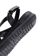 Women's Black Leather Comfort Sandals | Derimod Women's Black Leather Comfort Sandals | Derimod
