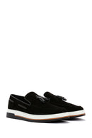 Erkek Siyah Süet Deri Casual Loafer | Derimod Erkek Siyah Süet Deri Casual Loafer | Derimod