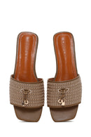 Women's Mink Patterned Slippers | Derimod Women's Mink Patterned Slippers | Derimod