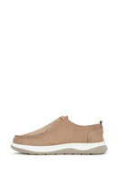 Men's Mink Lace-Up Nubuck Leather Comfort Shoes | Derimod Men's Mink Lace-Up Nubuck Leather Comfort Shoes | Derimod