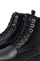 Women's Black Zippered Thick-Soled Leather Ankle Boots | Derimod Women's Black Zippered Thick-Soled Leather Ankle Boots | Derimod