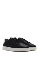 Men's Black Lace-up Leather Sneaker | Derimod Men's Black Lace-up Leather Sneaker | Derimod