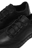 Erkek Siyah Bağcıklı Kalın Tabanlı Deri Casual Sneaker | Derimod Erkek Siyah Bağcıklı Kalın Tabanlı Deri Casual Sneaker | Derimod