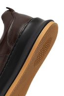 Men's Brown Lace-Up Thick-Soled Leather Sneaker | Derimod Men's Brown Lace-Up Thick-Soled Leather Sneaker | Derimod