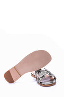 Women's Crocodile Patterned Slippers | Derimod Women's Crocodile Patterned Slippers | Derimod