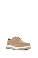 Men's Mink Lace-Up Nubuck Leather Comfort Shoes | Derimod Men's Mink Lace-Up Nubuck Leather Comfort Shoes | Derimod