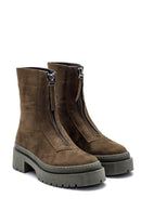 Women's Suede Zipper Boots | Derimod Women's Suede Zipper Boots | Derimod