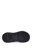 Women's Black Stone High Top Sneaker | Derimod Women's Black Stone High Top Sneaker | Derimod