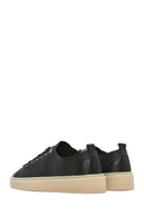 Erkek Siyah Bağcıklı Deri Sneaker | Derimod Erkek Siyah Bağcıklı Deri Sneaker | Derimod