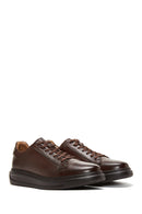 Men's Brown Leather Thick Sole Sneaker | Derimod Men's Brown Leather Thick Sole Sneaker | Derimod