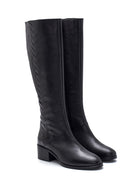 Women's Leather Zippered Heeled Boots | Derimod Women's Leather Zippered Heeled Boots | Derimod