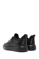 Erkek Siyah Bağcıklı Deri Sneaker | Derimod Erkek Siyah Bağcıklı Deri Sneaker | Derimod