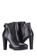 Buckle High Heeled Women's Boots | Derimod Buckle High Heeled Women's Boots | Derimod