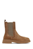 Women's Mink Suede Leather Chelsea Boot | Derimod Women's Mink Suede Leather Chelsea Boot | Derimod