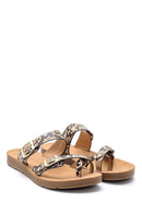 Women's Snakeskin Patterned Slippers | Derimod Women's Snakeskin Patterned Slippers | Derimod