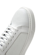 Erkek Beyaz Bağcıklı Deri Sneaker | Derimod Erkek Beyaz Bağcıklı Deri Sneaker | Derimod