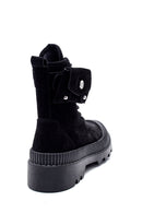 Women's Suede Leather Wallet Detailed Boots | Derimod Women's Suede Leather Wallet Detailed Boots | Derimod
