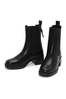 Women's Black Thick Heeled Leather Chelsea Boots | Derimod Women's Black Thick Heeled Leather Chelsea Boots | Derimod